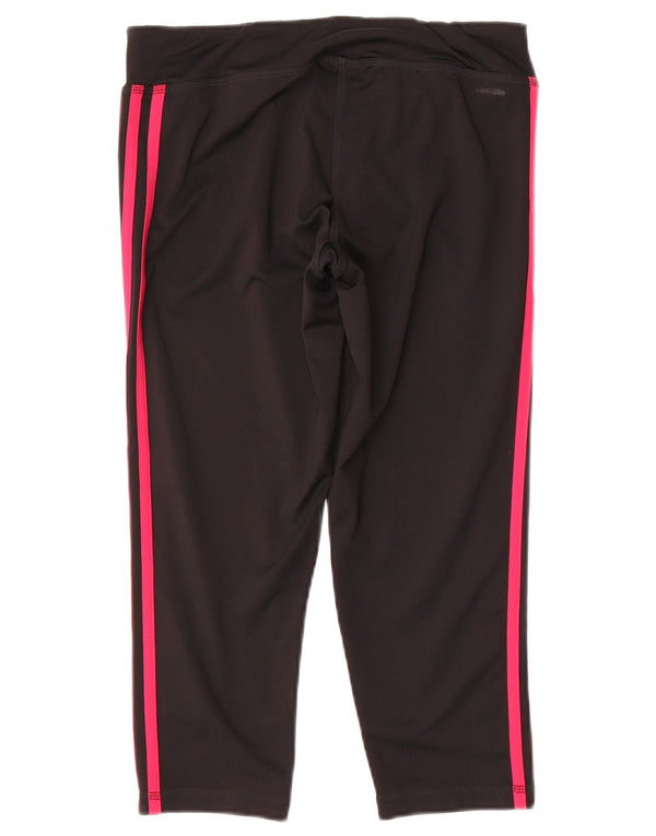 Damskie legginsy Adidas Climalite Capri UK 12/14 Średni czarny poliester
