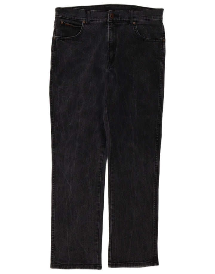 Męskie jeansy Wrangler Texas Stretch Straight W34 L32 Szara bawełna