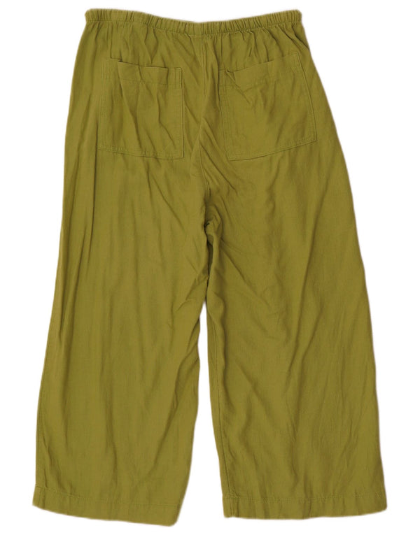 Marks & Spencer Damskie spodnie Capri z wysokim stanem UK 12 Medium W34 L22 Zielone
