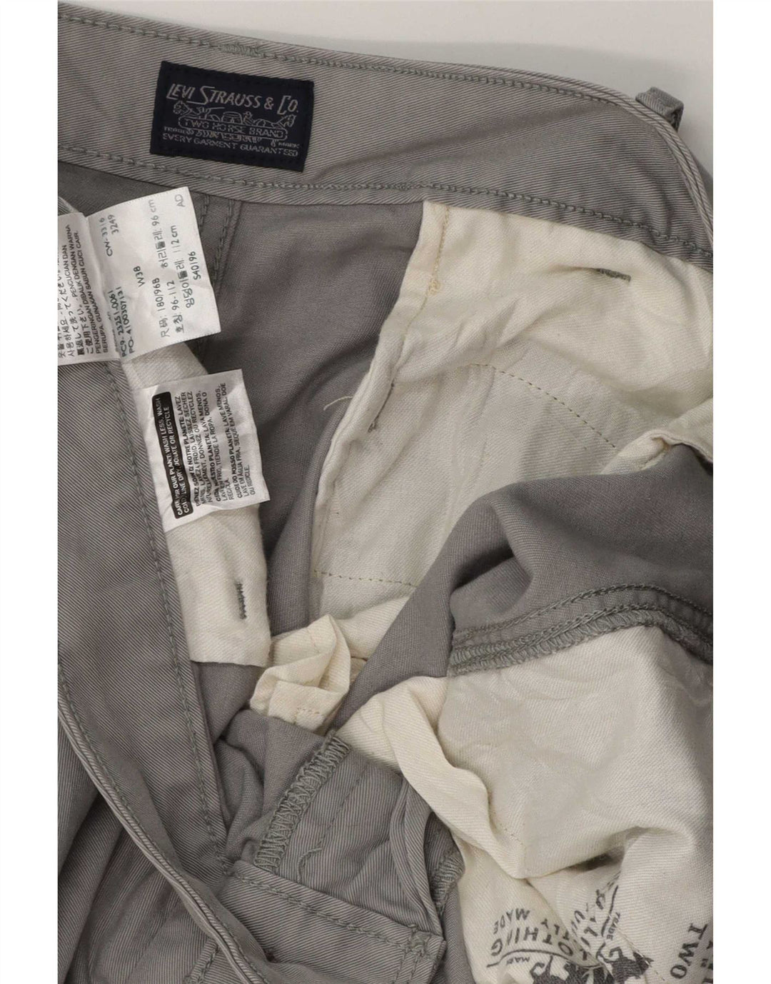 Męskie spodenki cargo Levi's W38 XL Szara bawełna