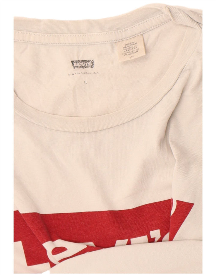 Męski T-shirt z grafiką Levi's, duży, biały