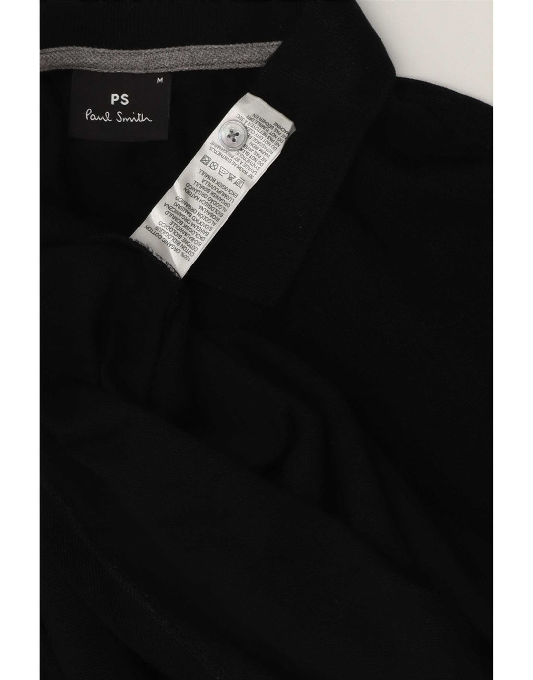 Męska koszulka polo Paul Smith z długim rękawem, średnia czarna