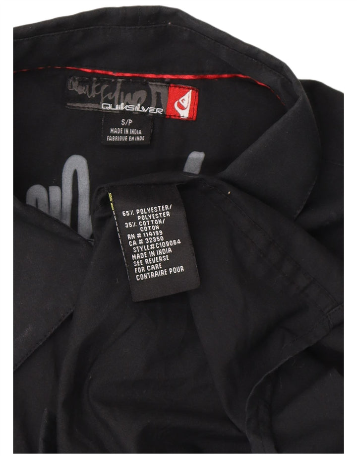 Męska koszula z grafiką Quiksilver, mała, czarna, z poliestru