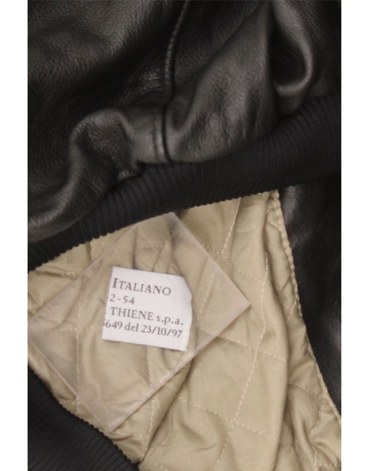 Męska skórzana kurtka wojskowa VINTAGE IT 52 XL czarna