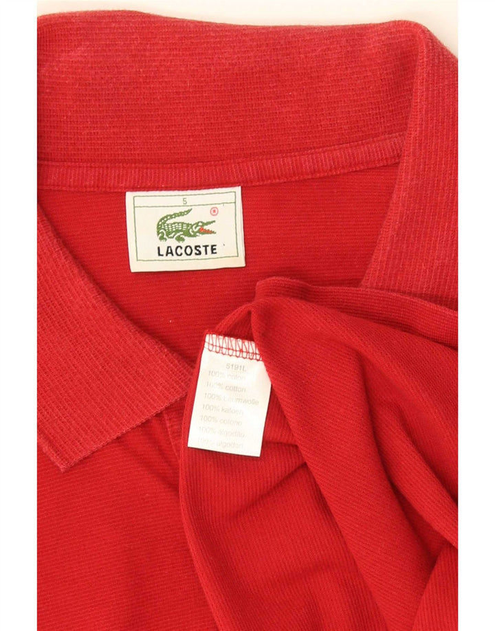 Męska koszulka polo Lacoste, rozmiar 5, duża, czerwona, bawełniana