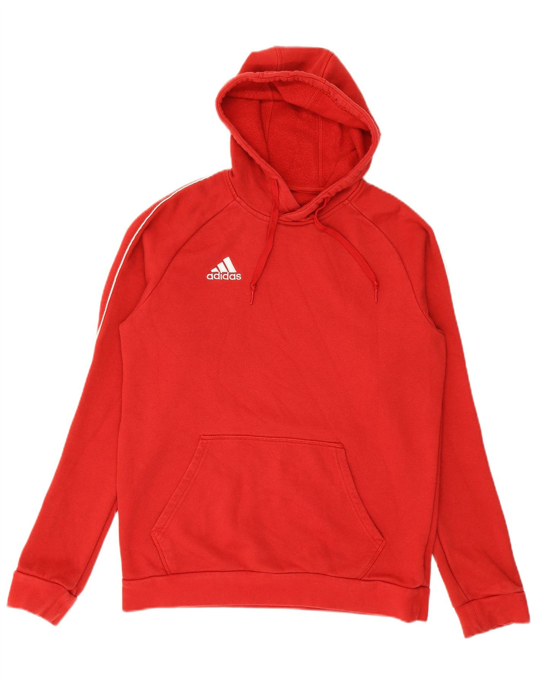 Męski sweter z kapturem ADIDAS, mały, czerwony, bawełniany