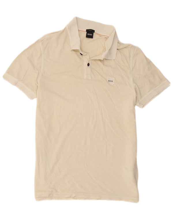 Męska koszulka polo Slim Fit Hugo Boss XL, beżowa, bawełniana