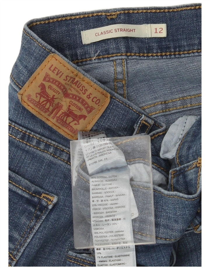 Damskie, klasyczne, proste dżinsy LEVI'S US 12, duże, W32 L28, niebieskie