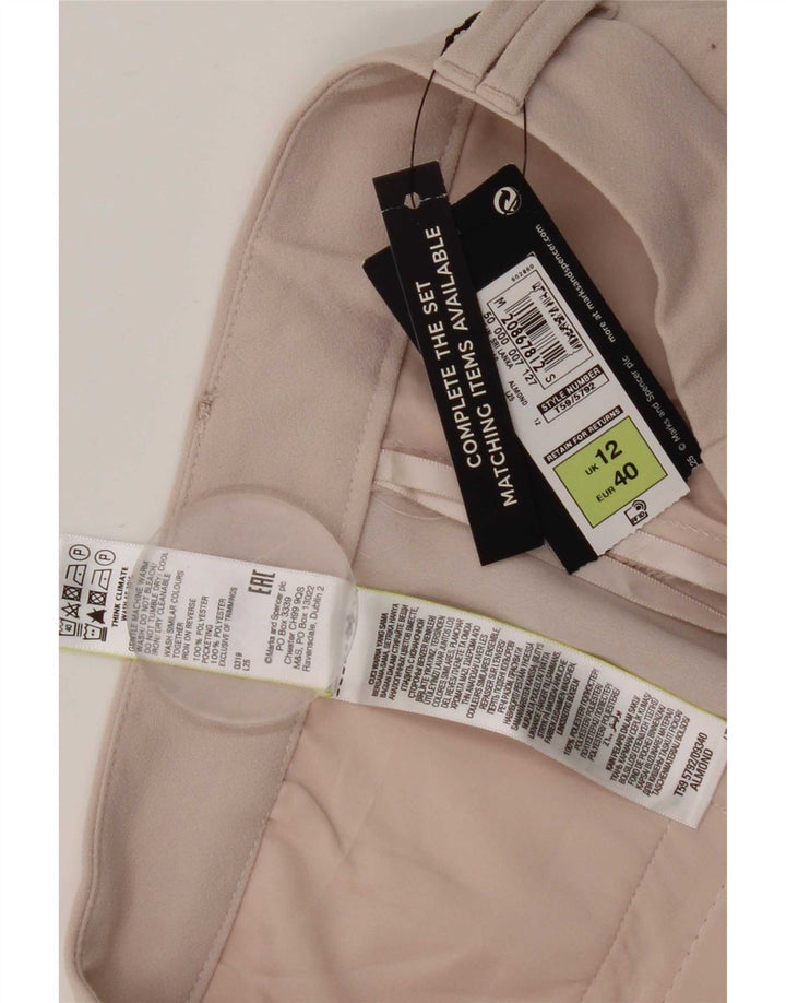 Marks & Spencer Damskie spodenki Chino UK 12 Medium W30 Beżowy poliester