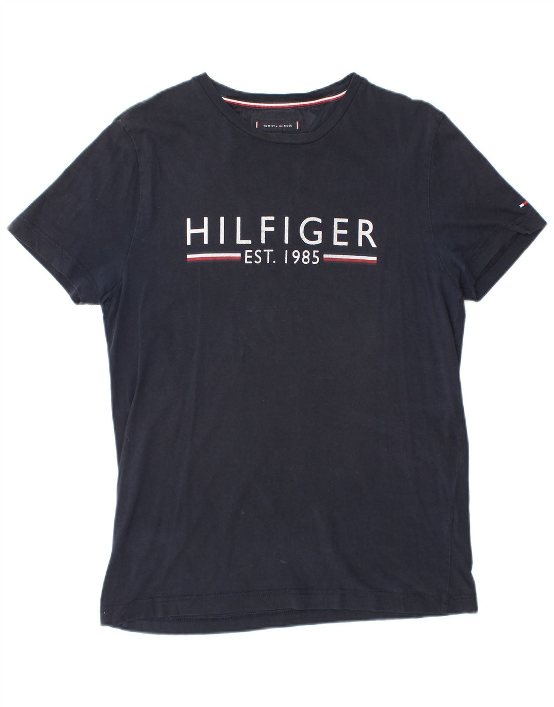 Męska koszulka z grafiką Tommy Hilfiger Top, średnia, granatowa bawełna