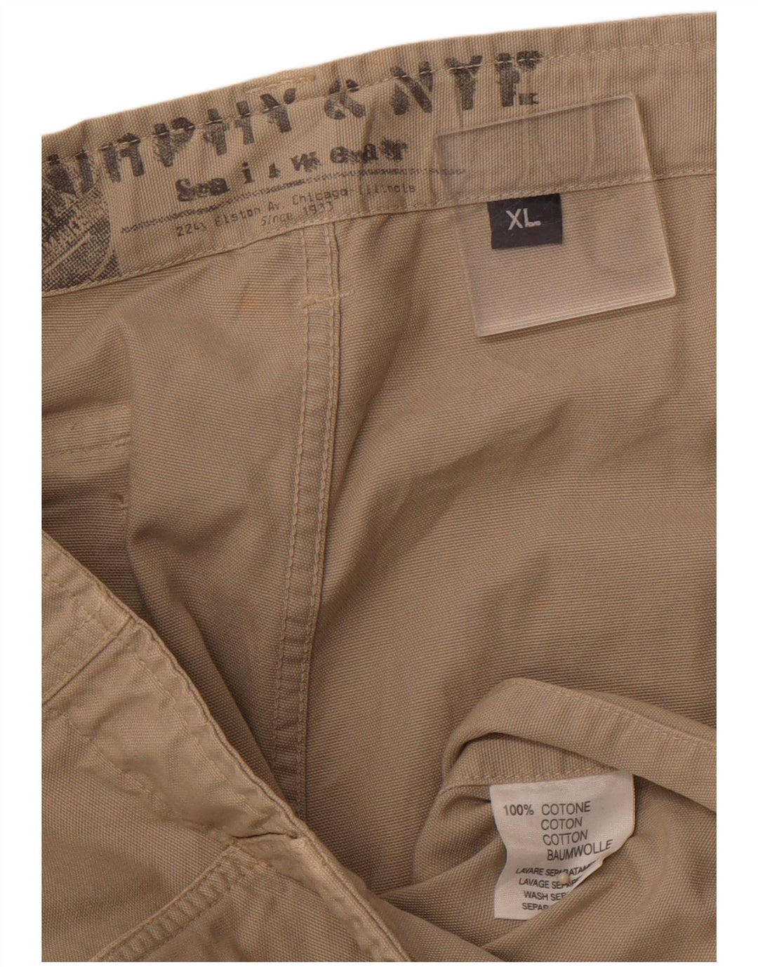 Męskie proste spodnie chino MURPHY & NYE XL W38 L34 beżowa bawełna