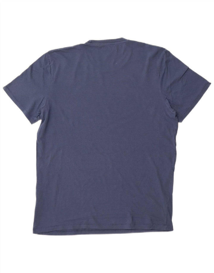 Męski T-shirt z grafiką WRANGLER, średni, granatowy, bawełniany