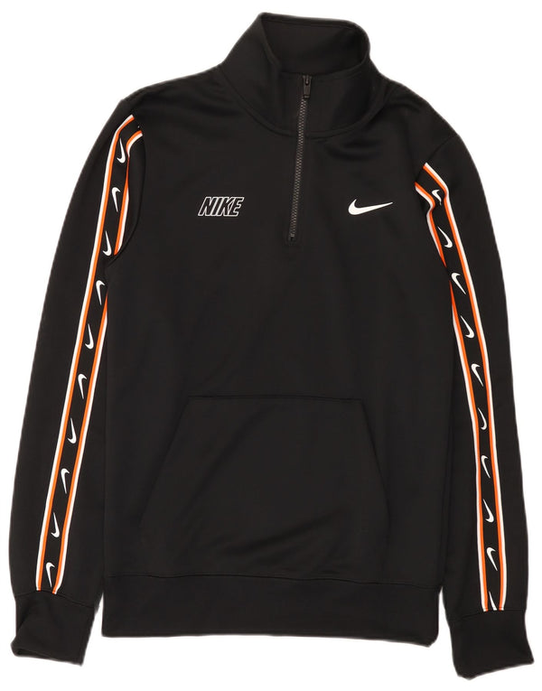 Męska bluza Nike z grafiką i zamkiem błyskawicznym, sweter XS, czarny poliester