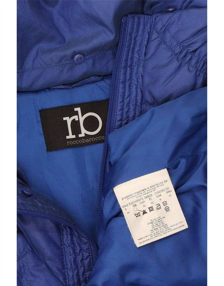 ROCCOBAROCCO Womens Padded Jacket IT 44 Medium Blue Polyester Vintage Roccobarocco and Second-Hand Roccobarocco from Messina Hembry 