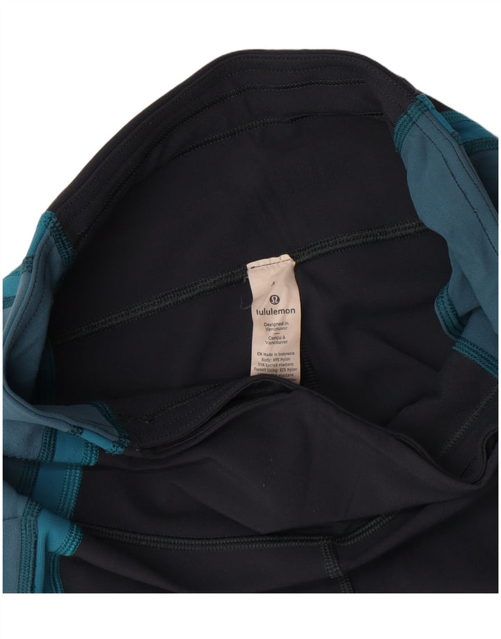 Legginsy damskie Lululemon US 4, mały, niebieski nylon z blokami kolorów