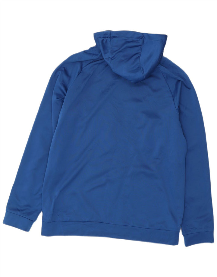 Męski sweter z kapturem i zamkiem błyskawicznym Nike Dri Fit, duży niebieski poliester