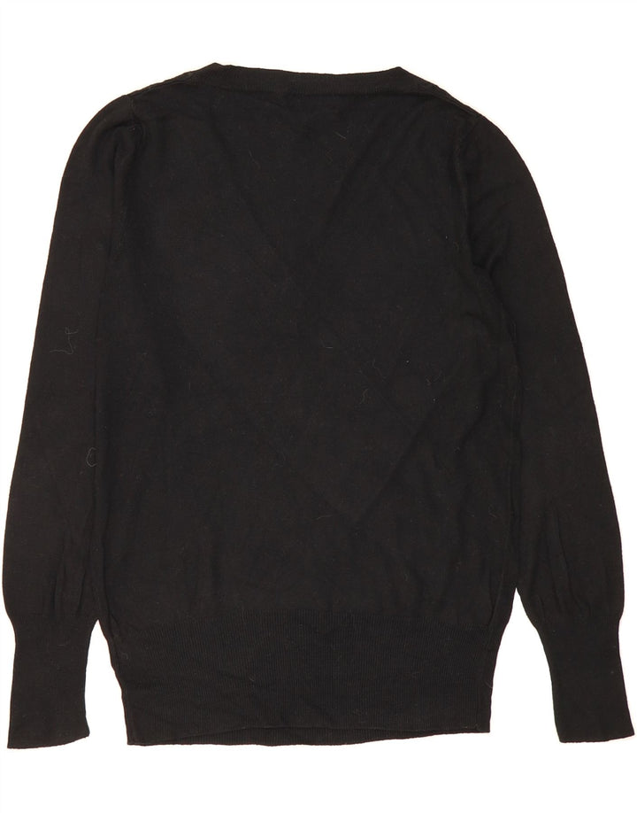 MOSSIMO Womens V-Neck Jumper Sweater UK 18 XL Black Nylon Vintage Mossimo and Second-Hand Mossimo from Messina Hembry 