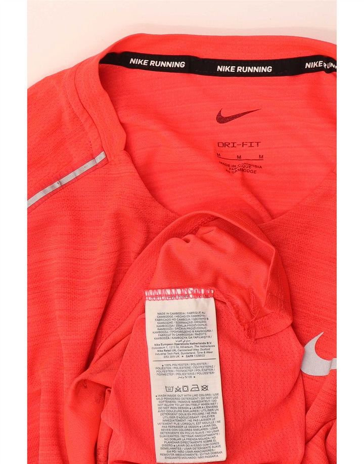 Męski T-shirt Nike Dri Fit, poliester w średnie czerwone paski