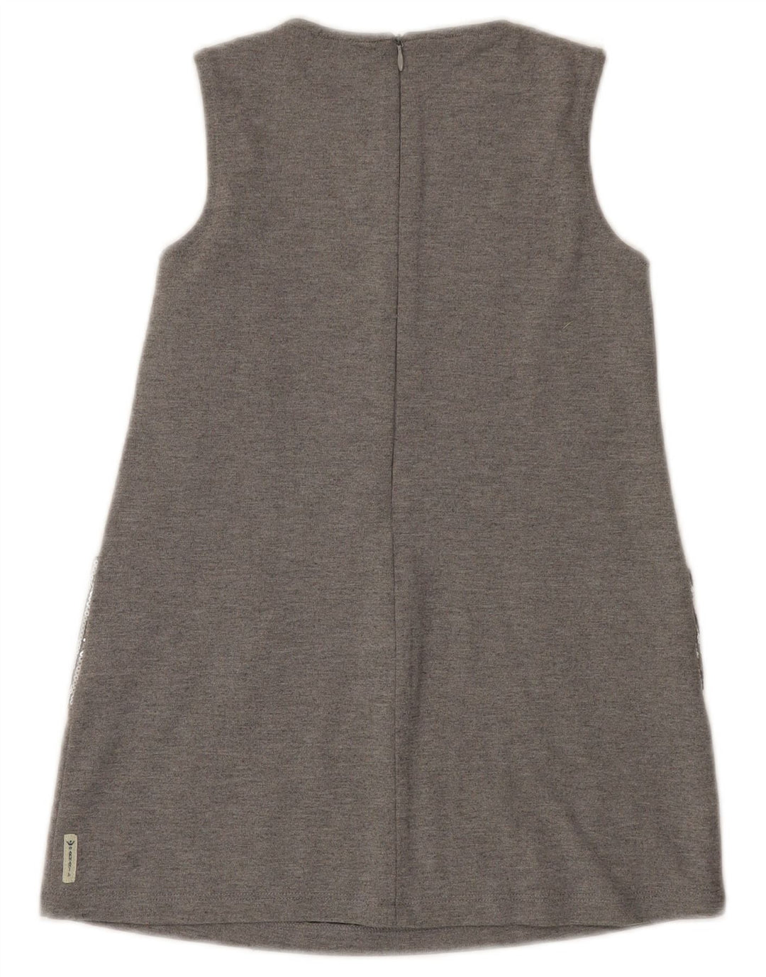 ARMANI JUNIOR Girls Sleeveless Basic Dress 7-8 Years Grey Viscose
