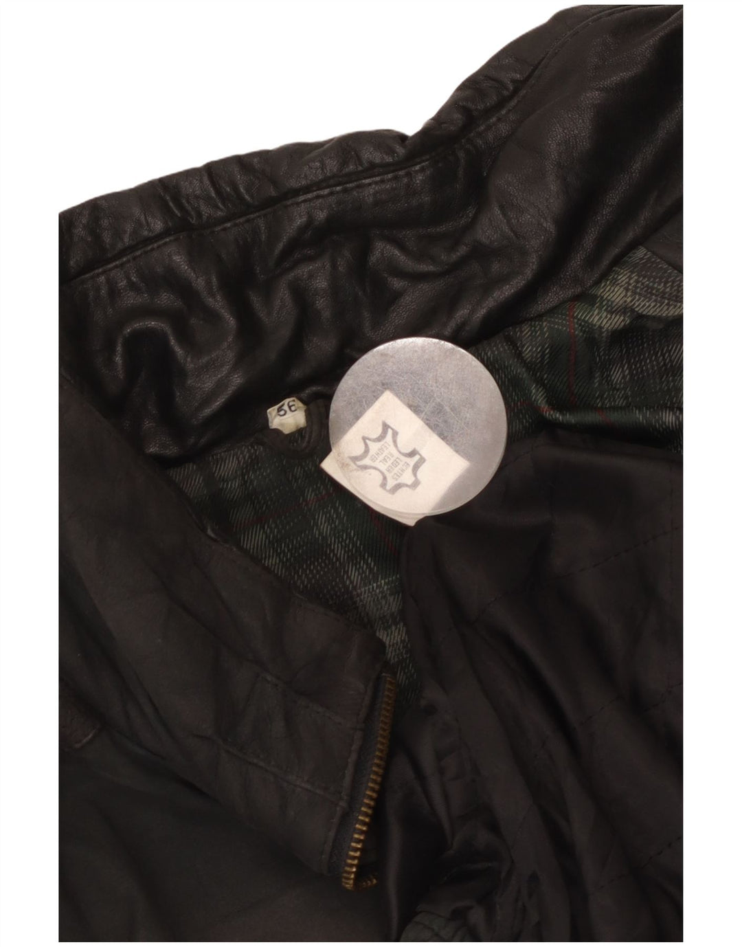 Vintage męska skórzana kurtka EU 56 3XL czarna skóra