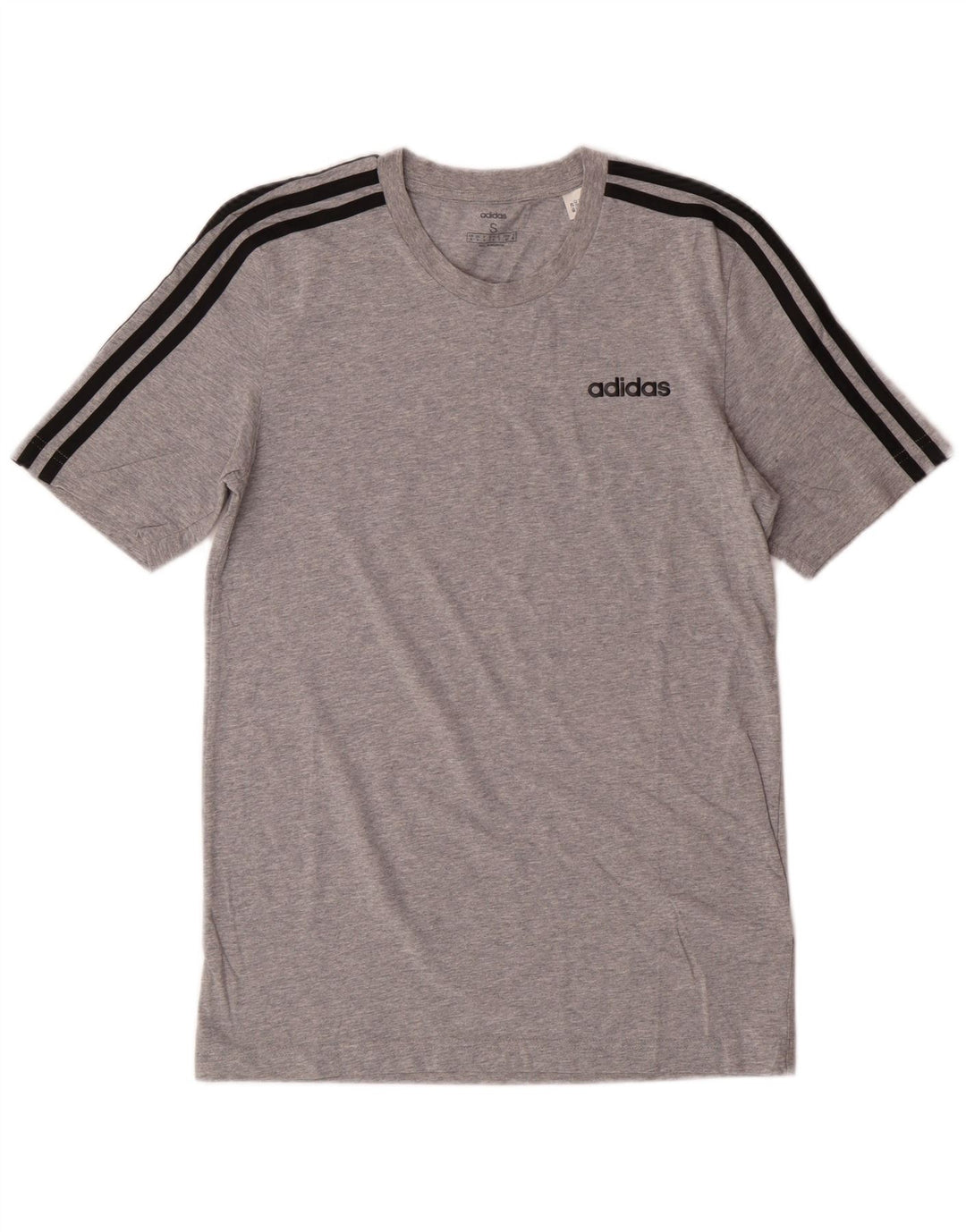 Męska koszulka z grafiką Adidas, mała, szara, bawełniana