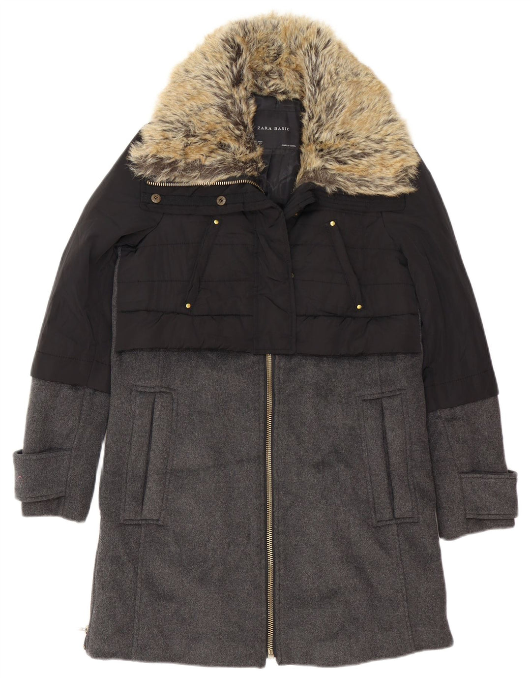 Damski płaszcz oversize Zara UK 6 XS w kolorze czarnym