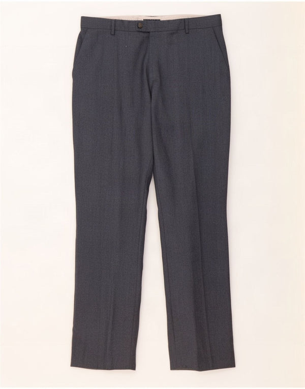 Męskie proste spodnie codzienne Tommy Hilfiger IT 52 XL W36 L34 Szara wełna
