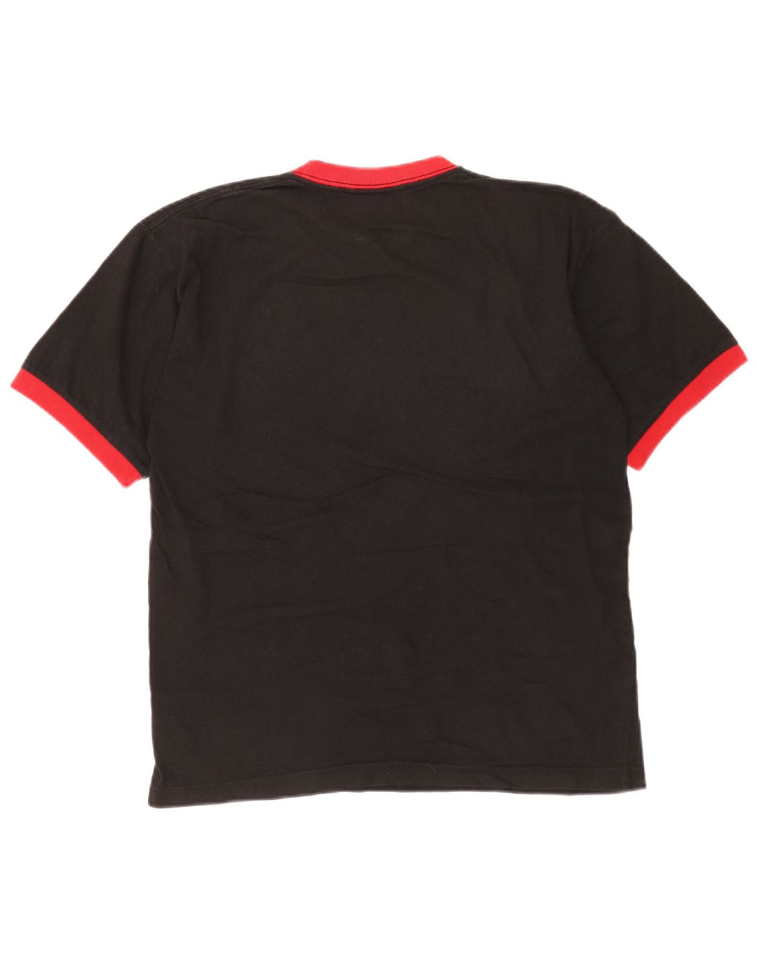 T-shirt męski Fila, mały, czarny, bawełniany z blokami kolorów