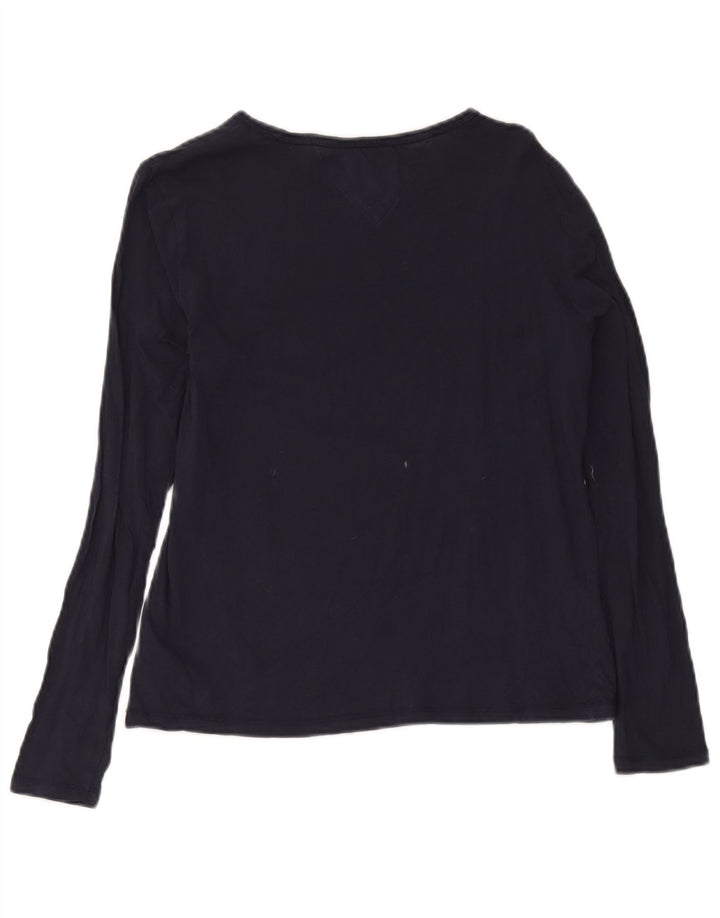 Damski top Tommy Hilfiger z długim rękawem UK 14, średni granatowy, bawełniany