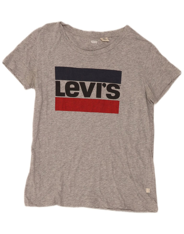 Damska koszulka z grafiką Levi's Top UK 10 Small Grey Flecked