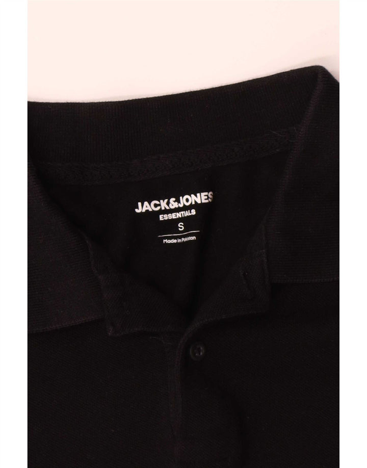 Męska koszulka polo Jack & Jones, mała, czarna, bawełniana