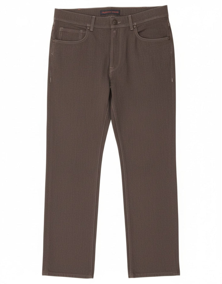 Damskie proste spodnie Trussardi W33 L29 Szary poliester