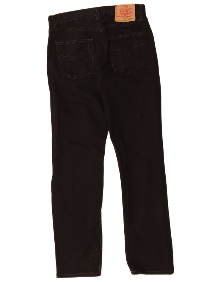 Męskie dżinsy Levi's 521 Straight W30 L32 Czarna bawełna