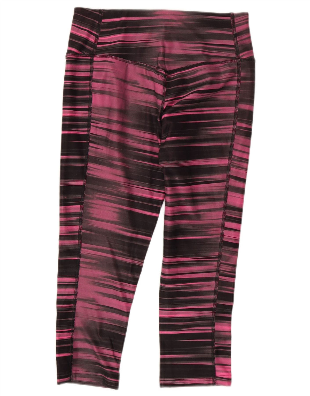 Damskie legginsy Nike Dri Fit Capri UK 8/10, małe, różowe, poliestrowe paski