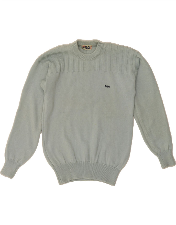 FILA Womens Crew Neck Jumper Sweater IT 46 Large Blue Wool Vintage Fila and Second-Hand Fila from Messina Hembry 