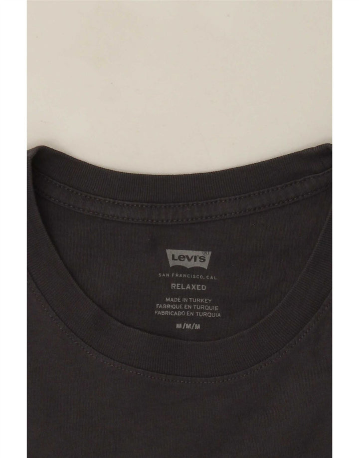 Męski T-shirt z grafiką Levi's o swobodnym kroju, średni szary