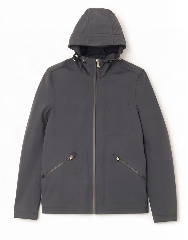 Damska kurtka przeciwdeszczowa PEUTEREY Oversize UK 10 Small, szary poliamid