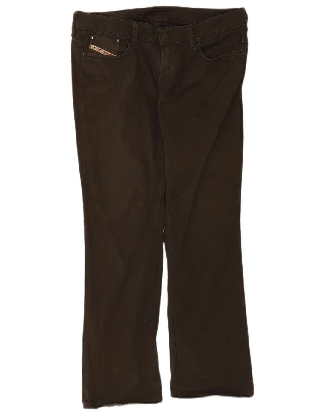 Damskie jeansy Bootcut Diesel W33 L30, bawełna khaki