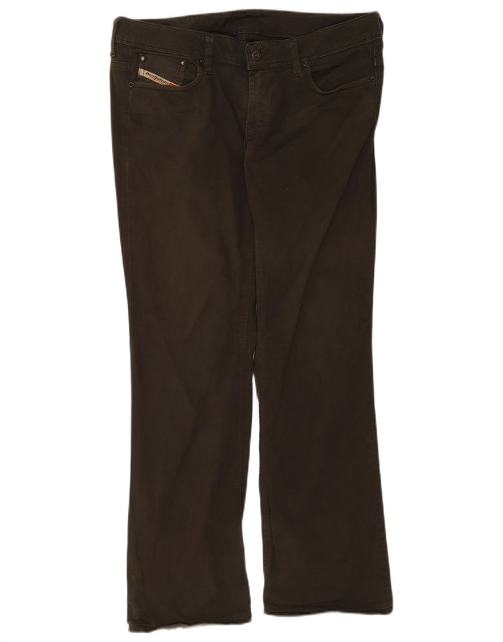 Damskie jeansy Bootcut Diesel W33 L30, bawełna khaki