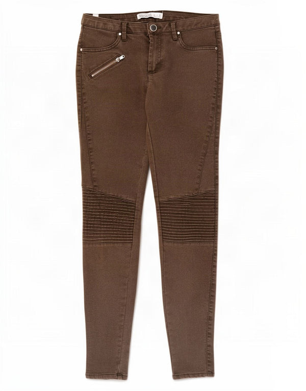 Damskie jeansy skinny Zara EU 36 XS W26 L28 Brązowa bawełna