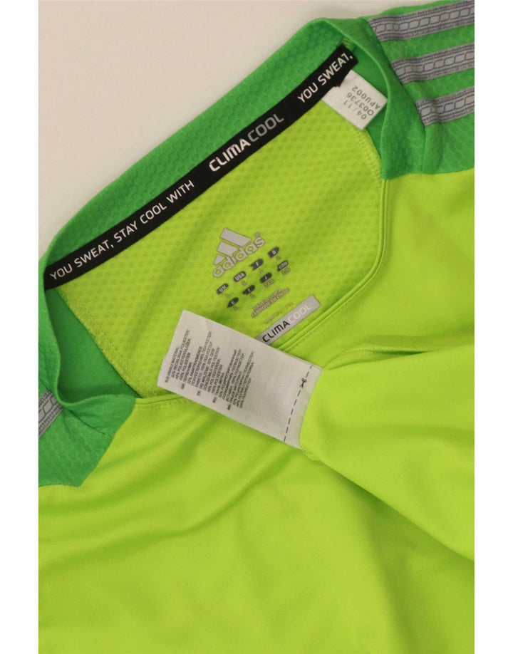 Adidas Męska kamizelka Climacool Top, duża, zielona, poliestrowa z blokami kolorów