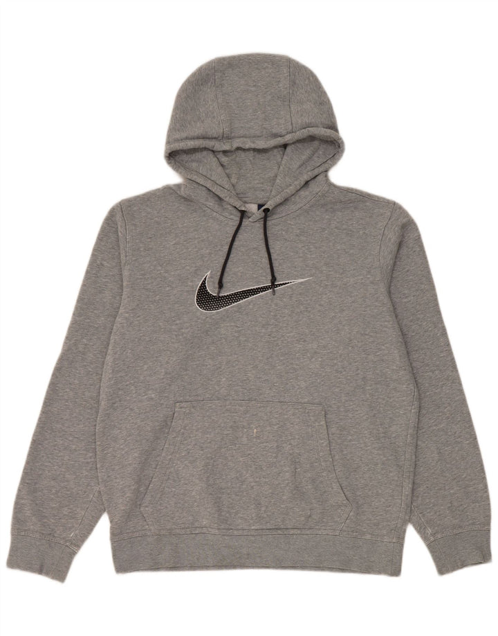 Męski sweter z kapturem Nike Graphic, średnioszary, bawełniany