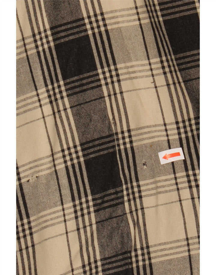 Vintage męska koszula w kratkę XL w beżową kratkę