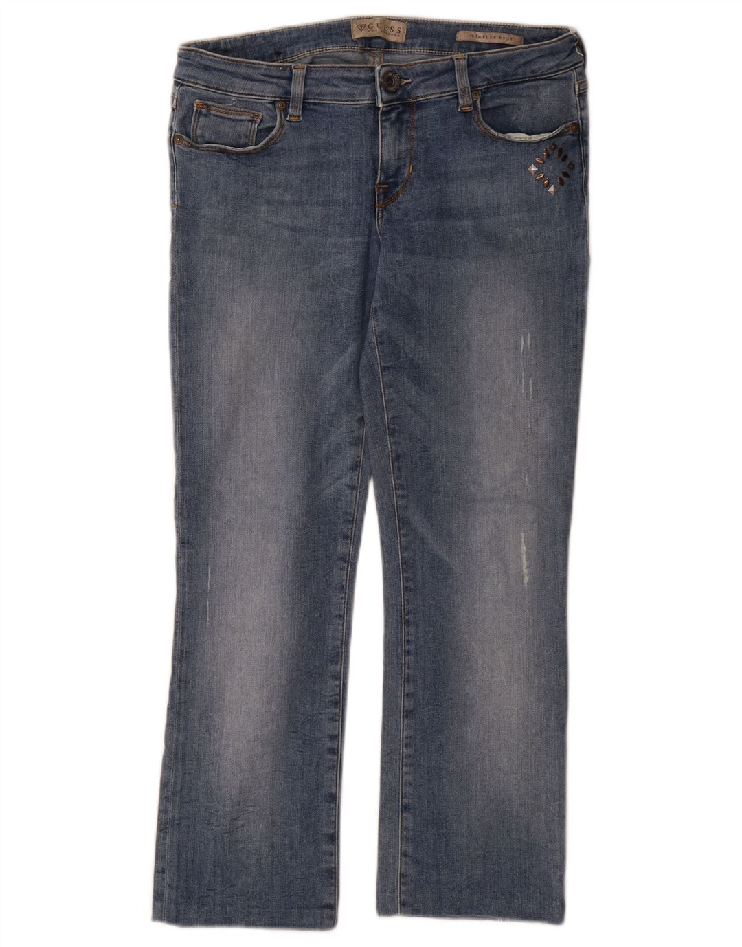 Damskie dżinsy Guess Starlet Bootcut W28 L25 Niebieskie bawełniane