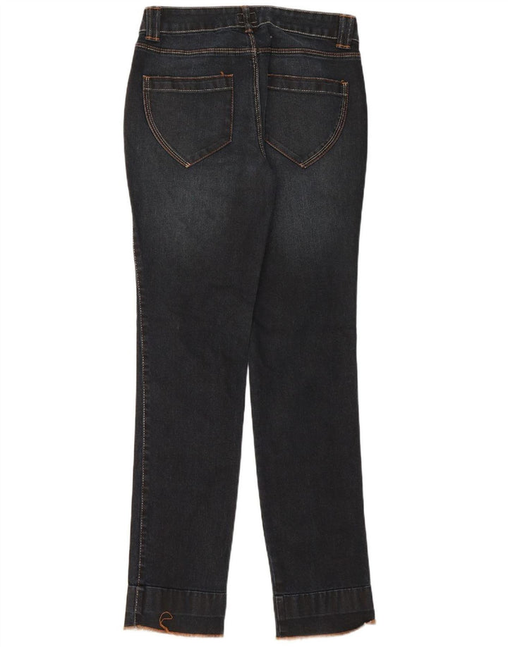 TRUSSARDI Womens Slim Jeans IT 42 Medium W28 L32 Navy Blue Cotton