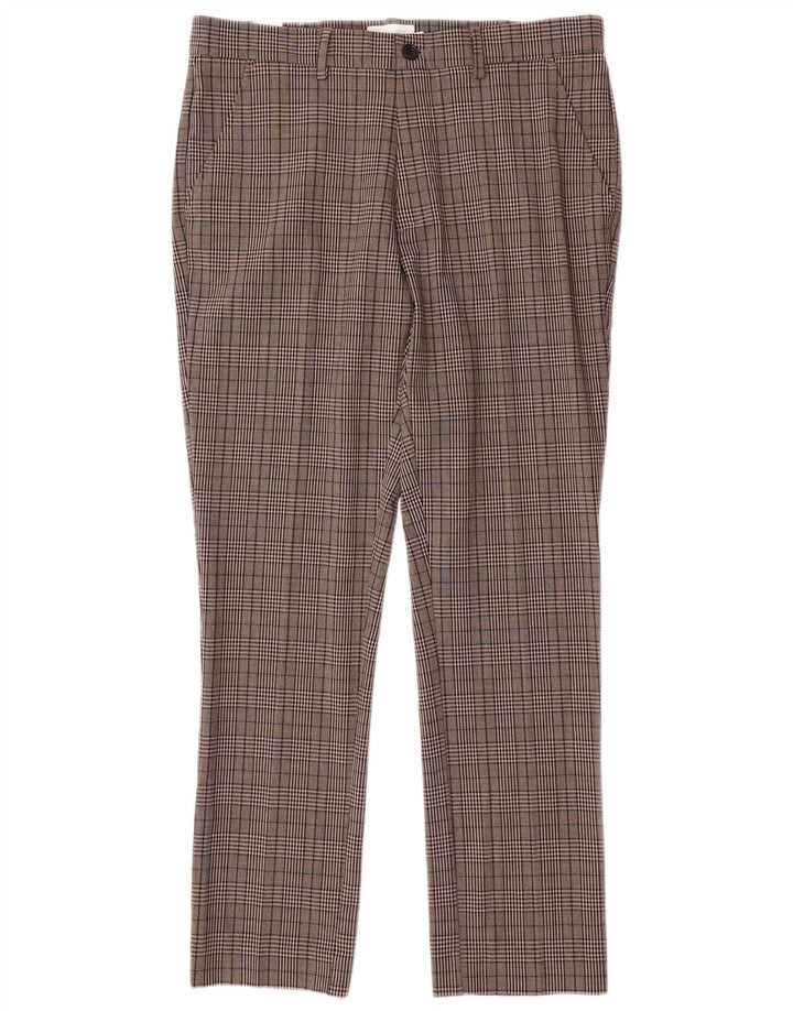 Męskie spodnie Chino Slim Chino W32 L30 Szara krata, poliester