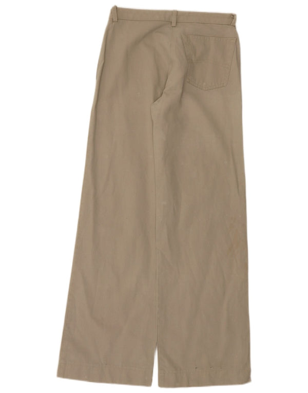 Spodnie damskie Armani z szerokimi nogawkami UK 8 Small W26 L31 Beżowa bawełna