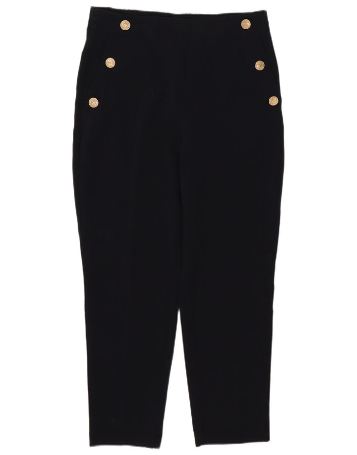 Damskie zwężane spodnie chino Zara, średnie W28 L26, granatowe, poliestrowe