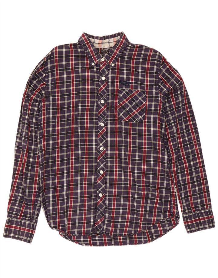 Koszula męska Tommy Hilfiger XL, bawełniana, granatowa w kratkę