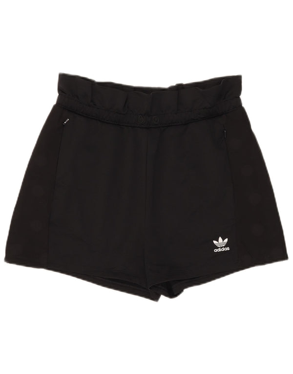 Damskie spodenki sportowe Adidas z wysokim stanem UK 10, małe czarne
